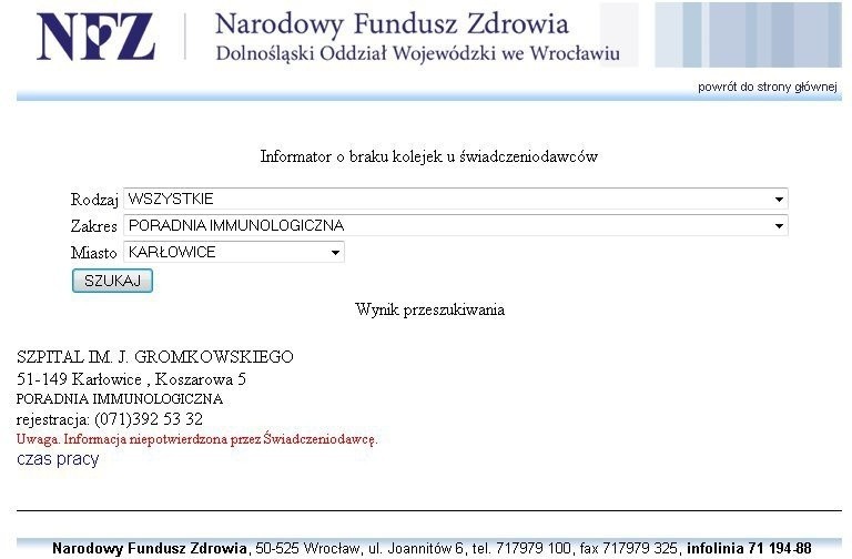 Wrocław: NFZ w internecie podpowiada, do których lekarzy nie ma kolejek. Teoretycznie...