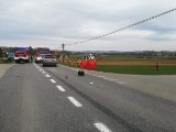 Wypadek w Kożuchowie w powiecie strzyżowskim. Rannego motorowerzystę zabrał śmigłowiec LPR