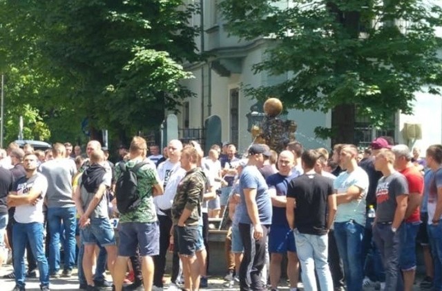 W lipcu Górnicy ZG Janina protestowali w Jaworznie