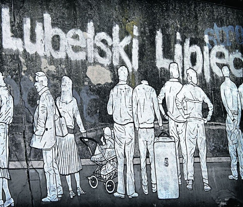 Historyczny mural, wymalowany w Lublinie w 30. rocznicę...