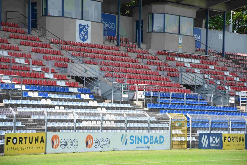 Stadion Odry w przededniu restartu 1 ligi w Opolu.