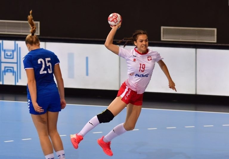 Michalina Pastuszka podczas meczu z Finlandią.