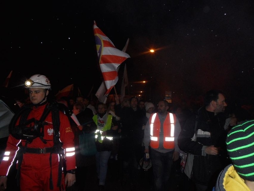 Strajk na Śląsku: Marsz protestacyjny w Bytomiu