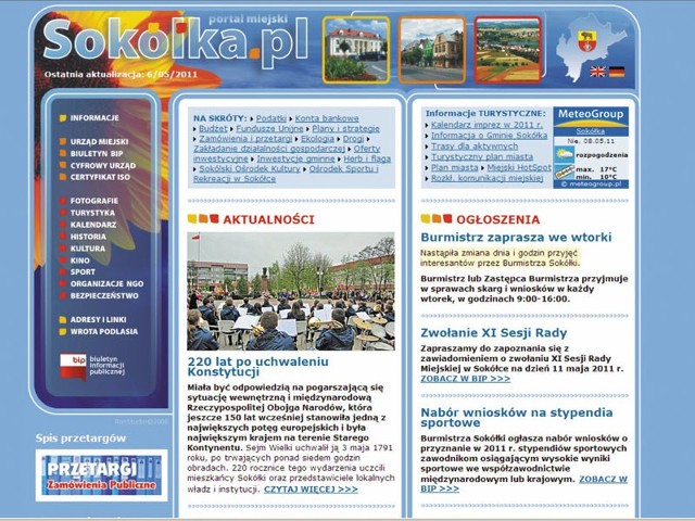 Sokólski portal jest codziennie aktualizowany i bogaty w informacje o gminie