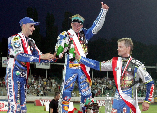 Nr 1 Rune Holta, nr 2 Tomasz Gollob, nr 3 Damian Baliński