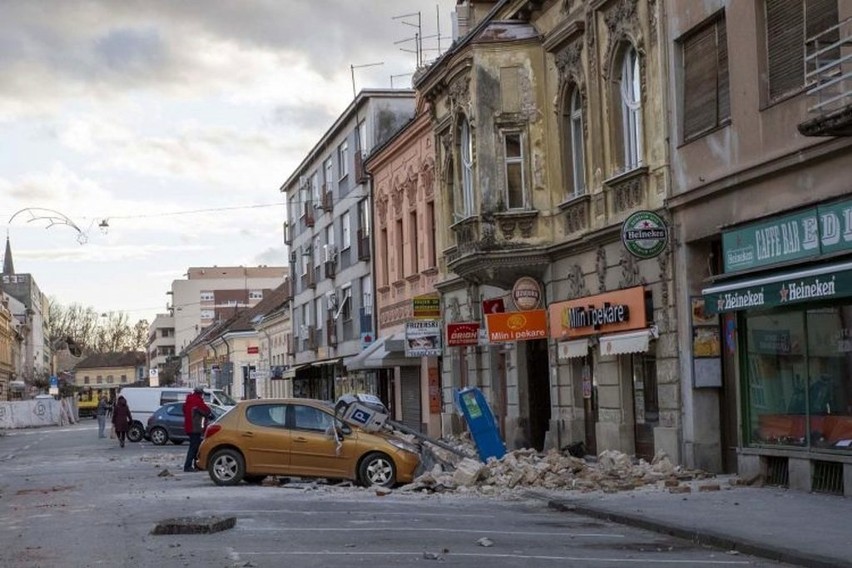 Zniszczenia po trzęsieniu ziemi w Chorwacji.