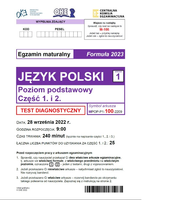 Próbna matura 2023. Uczniowie rozwiązują arkusz egzaminacyjny z języka polskiego.