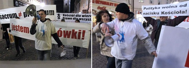 Podczas manifestacji Ruchu Poparcia Palikota w Rzeszowie doszło do szarpaniny.