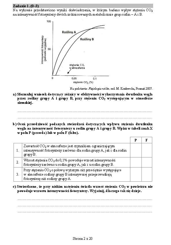 Próbna matura 2014: BIOLOGIA 2015 [ARKUSZE CKE, ODPOWIEDZI]