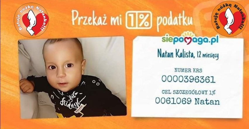12 - miesięczny Natan Kalista z Pawłowa pilnie potrzebuje pomocy. Tylko droga operacja może uratować jego nóżkę 