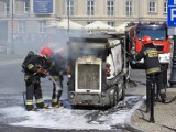 Białystok. Pożar zamiatarki na Placu Uniwersyteckim (zdjęcia, wideo)