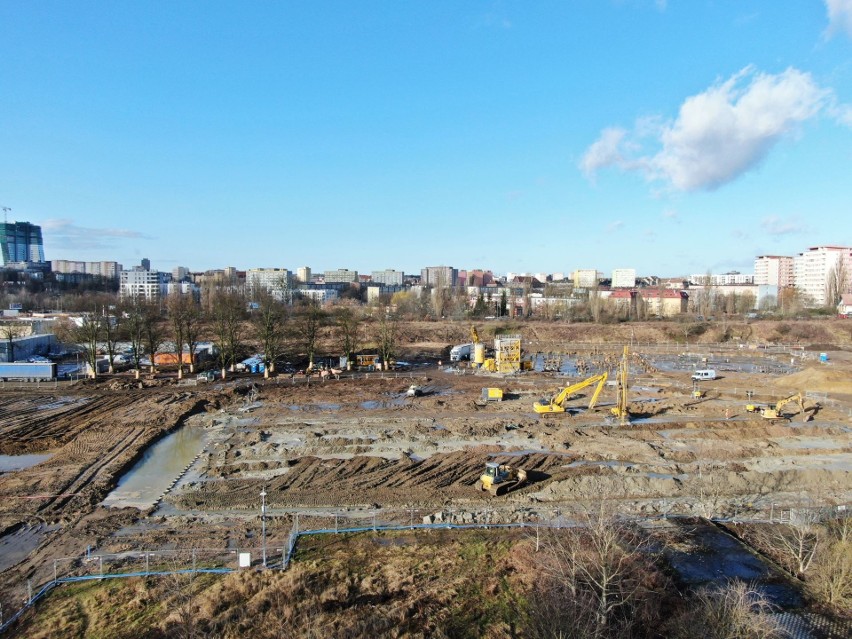 Budowa aquaparku Fabryka Wody w Szczecinie - stan na...