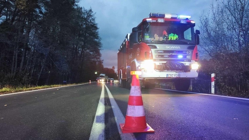 Wypadek dwóch samochodów osobowych w miejscowości Wadlew w gminie Drużbic