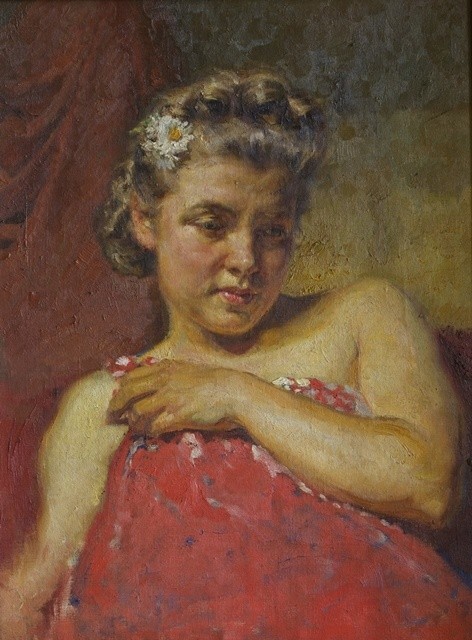 Ostatni obraz malowany przez Bolesława Barbackiego, portret...