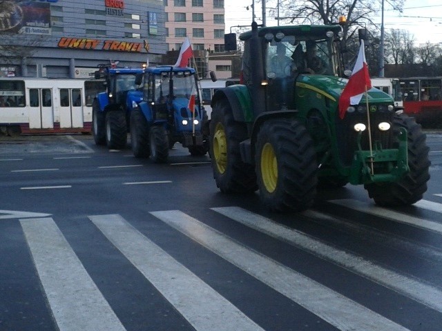 Rolnicy znów protestują na ulicach Szczecina.