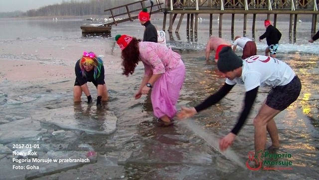 W niedzielę na plaży nad Pogorią III w Dąbrowie Górniczej zebrali się miłośnicy lodowatych kąpieli, by wspólnie pluskać się w zimnej wodzie po raz pierwszy w nowym roku. Tradycyjnie dąbrowskie morsowanie organizowane jest przez stowarzyszenie Pogoria Morsuje.