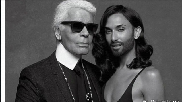 Conchita Wurst i Karl Lagerfeld