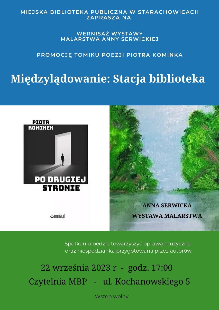 Wernisaż wystawy i promocja tomiku poezji w Miejskiej Bibliotece Publicznej w Starachowicach
