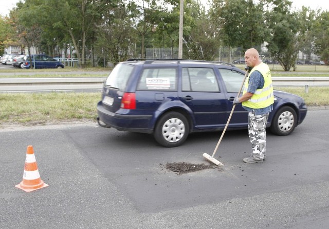 Dziura została zabezpieczona.