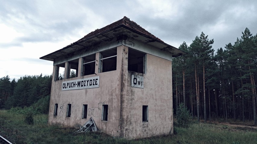 Opuszczone budynki - stacja Olpuch Wdzydze