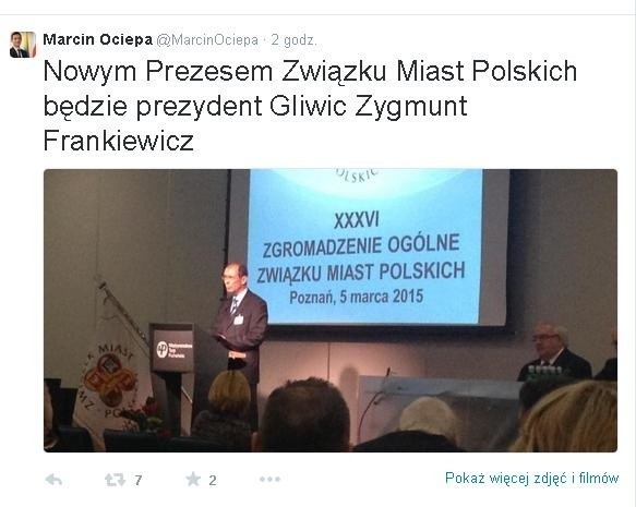 Zygmunt Frankiewicz, prezydent Gliwic, będzie prezesem...