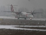 Śnieżyca nie przeszkodziła w lądowaniu samolotu Czech Airlines w Porcie Lotniczym Radom