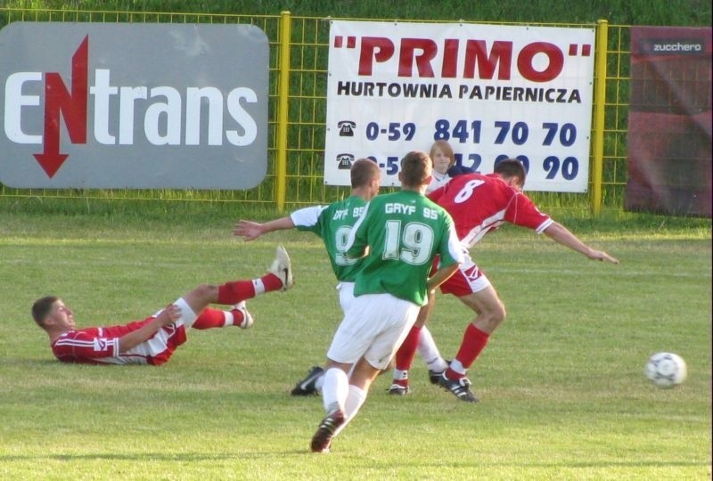 W meczu IV ligi Pomorze, Gryf 95 Slupsk pokonal Baltyk...