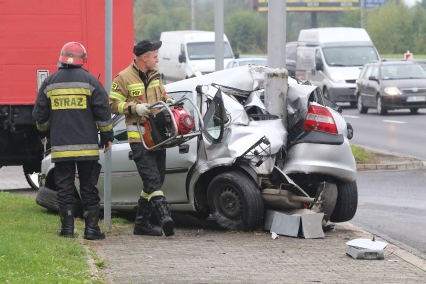 Wypadek na al. Sobieskiego we Wrocławiu 29.09.2020