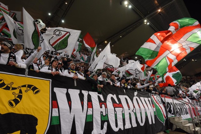 Kibice podczas meczu Legia - Miedź