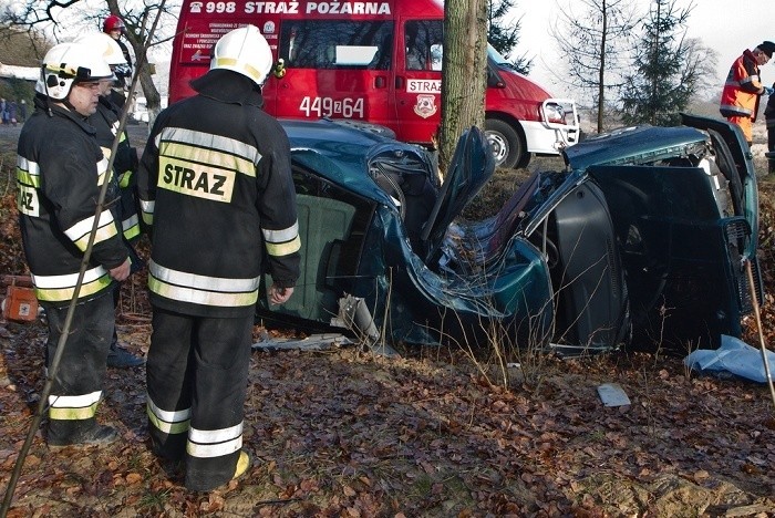 Wypadek koło Trzebiatowa