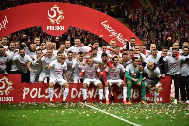 Feta piłkarzy reprezentacji Polski po awansie na Mistrzostwa Świata
