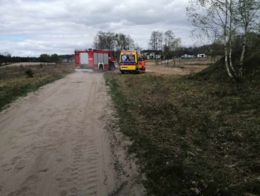 Groźny wypadek z udziałem motocyklisty pod Lipnem. 14-latek w szpitalu