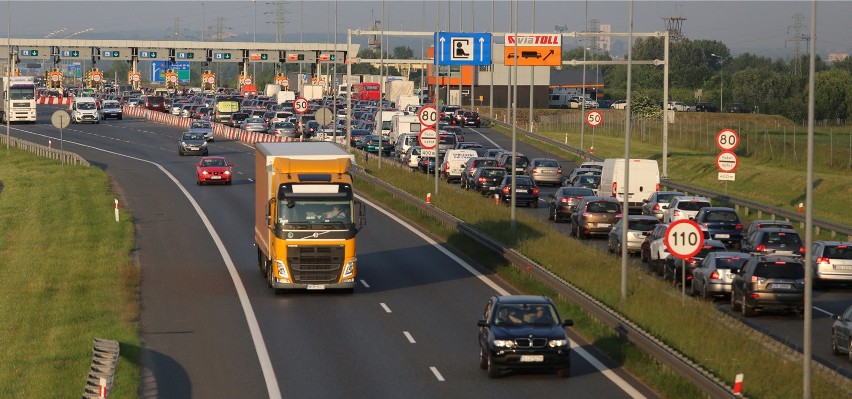 Przy bramkach na węźle Sośnica, na autostradzie A4 często...