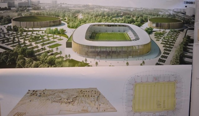 Wizualizacja nowego stadionu Zagłębia Sosnowiec i Zagłębiowskiego Parku Sportowego na Górce Środulskiej w Sosnowcu