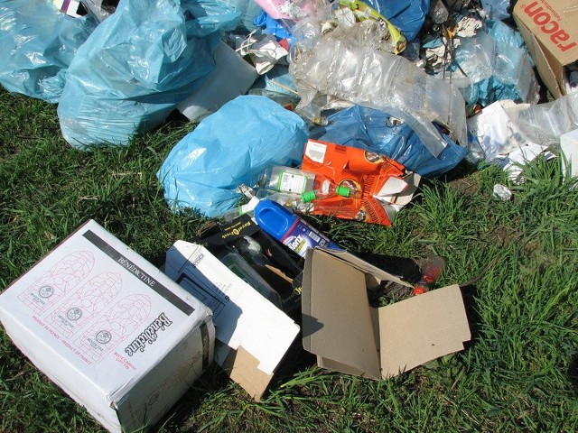 Stare opakowania, butelki, kartony, a nawet przeterminowane środki czystości - takie "kwiatki&#8221; można coraz częściej znaleźć w lasach i na polach gminy Słońsk