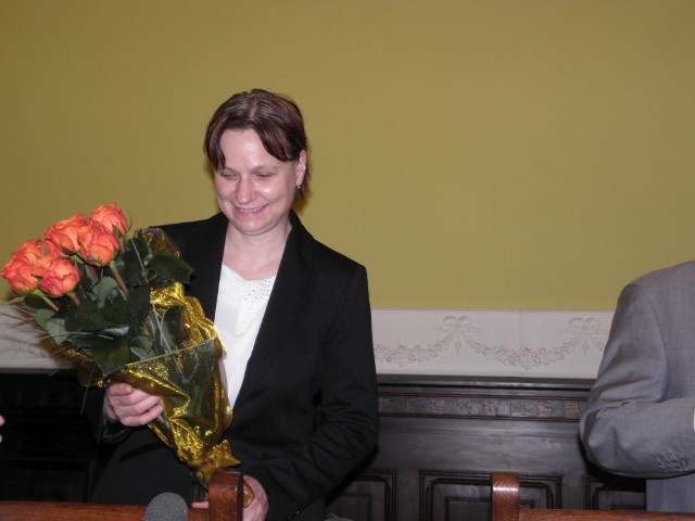 Danuta Łoboda - już po wyborze na przewodniczącą Rady Gminy