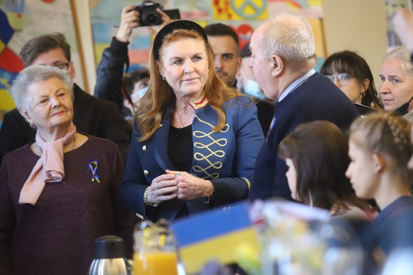 Księżna Yorku Sarah Ferguson odwiedziła uczniów z Ukrainy w...