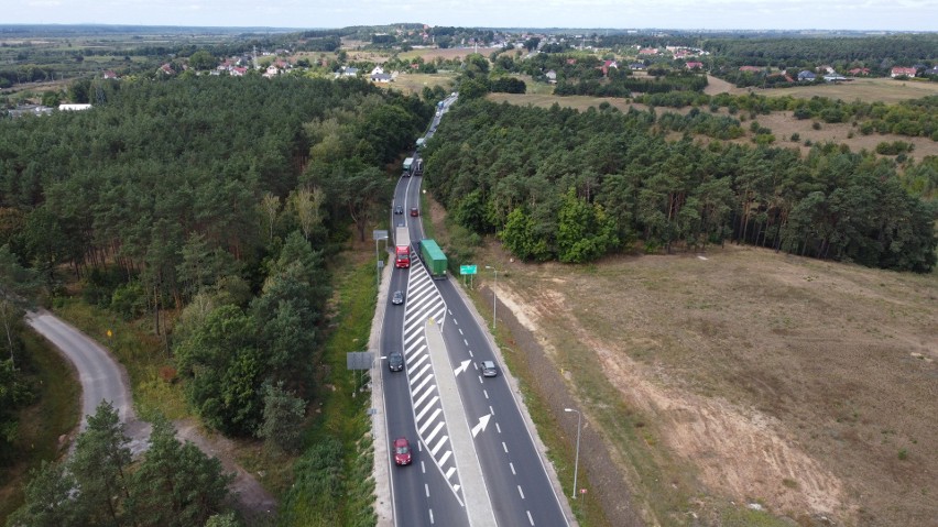 DK nr 10 na wysokości Pawłówka. To wschodni kraniec...