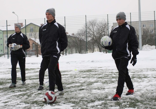 Piłkarze Radomiaka w piątek trenowali na boisku przy ulicy Rapackiego