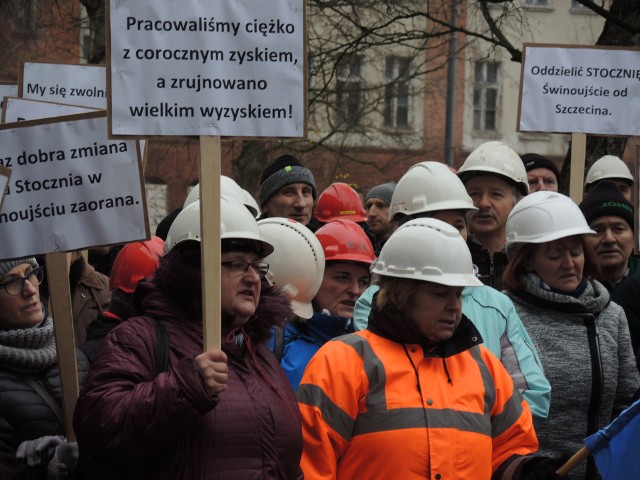 Stoczniowcy ze Świnoujścia od początku obawiali się połączenia ze szczecińską "Gryfią"