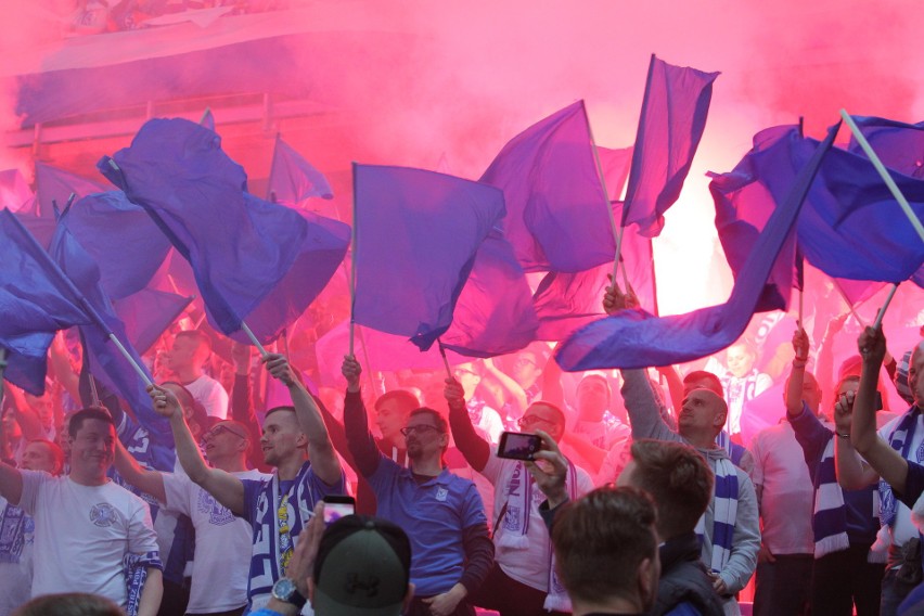 Kibice na meczu Lech Poznań - Górnik Zabrze