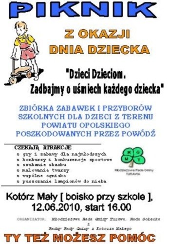 Organizatorzy, zapraszają wszystkich, którzy chcą pomóc.