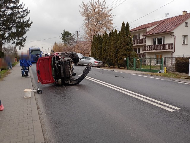 Wypadek na drodze krajowej nr 44 w gminie Skawina
