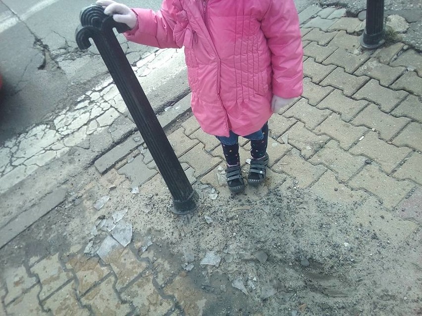 Sosnowiec: lód z ciężarówki ranił twarz 5-letniej dziewczynki ZDJĘCIA