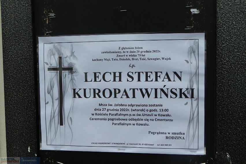 Tak było na pogrzebie Lecha Stefana Kuropatwińskiego w...