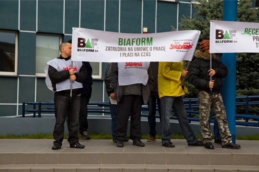 Urząd Miejski. Protest pracowników Biaform (zdjęcia, wideo)