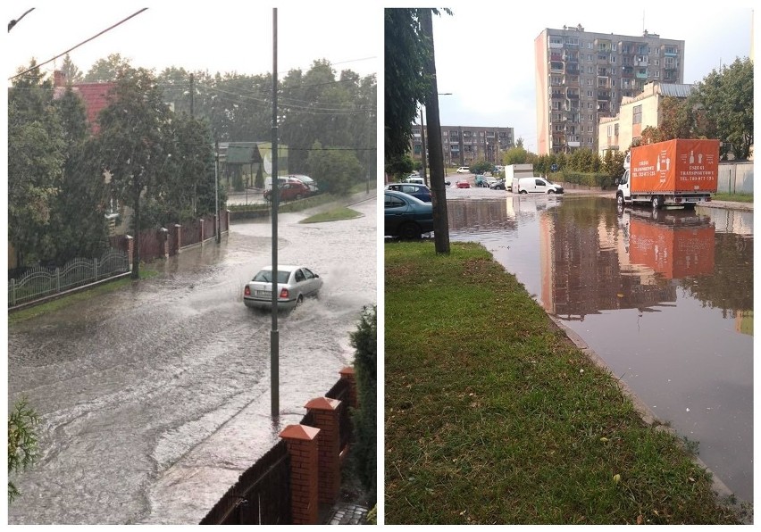 Suwałki: Wielka ulewa zalała miasto. Ulice zamieniły się w rwące rzeki. Strażacy mieli mnóstwo pracy [ZDJĘCIA] 01.09.2019