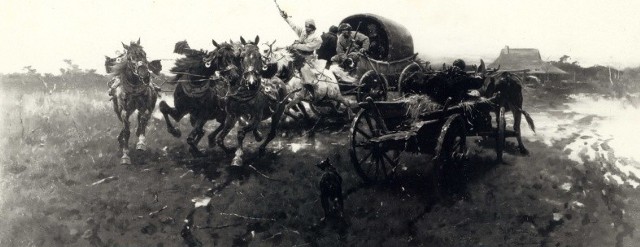 Podczas wojny zaginął m.in. obraz Józefa Brandta "Wyjazd na polowanie"