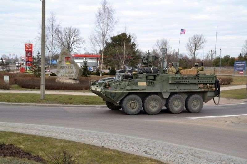 Amerykańskie wojsko w Suwałkach. Konwój przejechał ulicami miasta (zdjęcia)