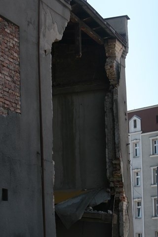 Zawalona kamienica w Chorzowie przy ul. Katowickiej